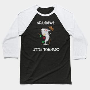 Cute Grandpa's Little Tornado Kids Baseball T-Shirt